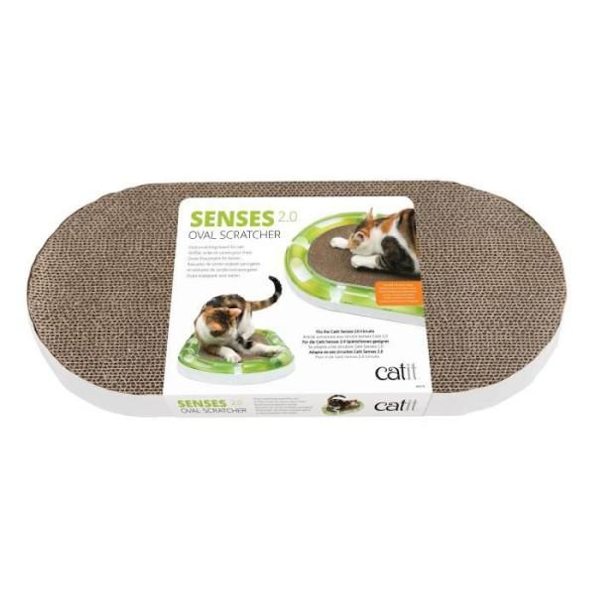 MARKET24 CAT IT Griffoir ovale Senses 2.0 - Pour chat 24,4cm x 48,8cm x 3,5cm