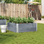 VIDAXL Jardiniere gris 100x100 cm bois de pin massif