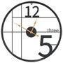 Voir la diapositive 2 : VIDAXL Horloge murale noir Ø50 cm fer