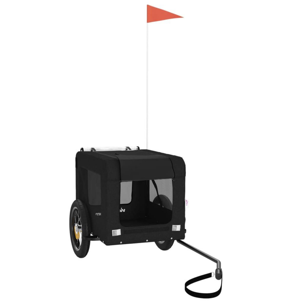 VIDAXL Remorque de velo pour animaux de compagnie noir