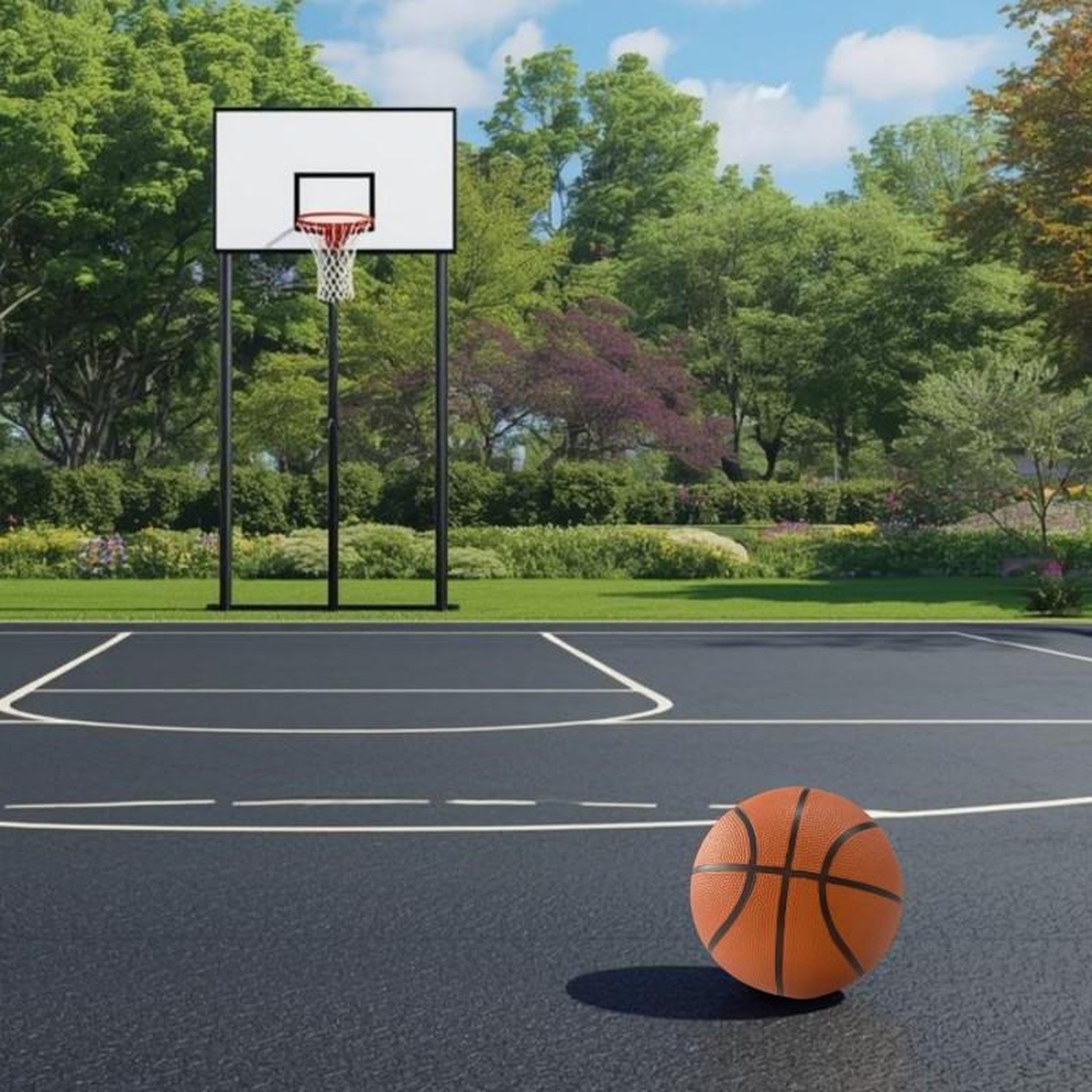 Voir la diapositive 4 : BUMBER Pack Ballon de Basket orange Ø24,5cm - taille 7 -Pompe de gonflage et 2 Filets
