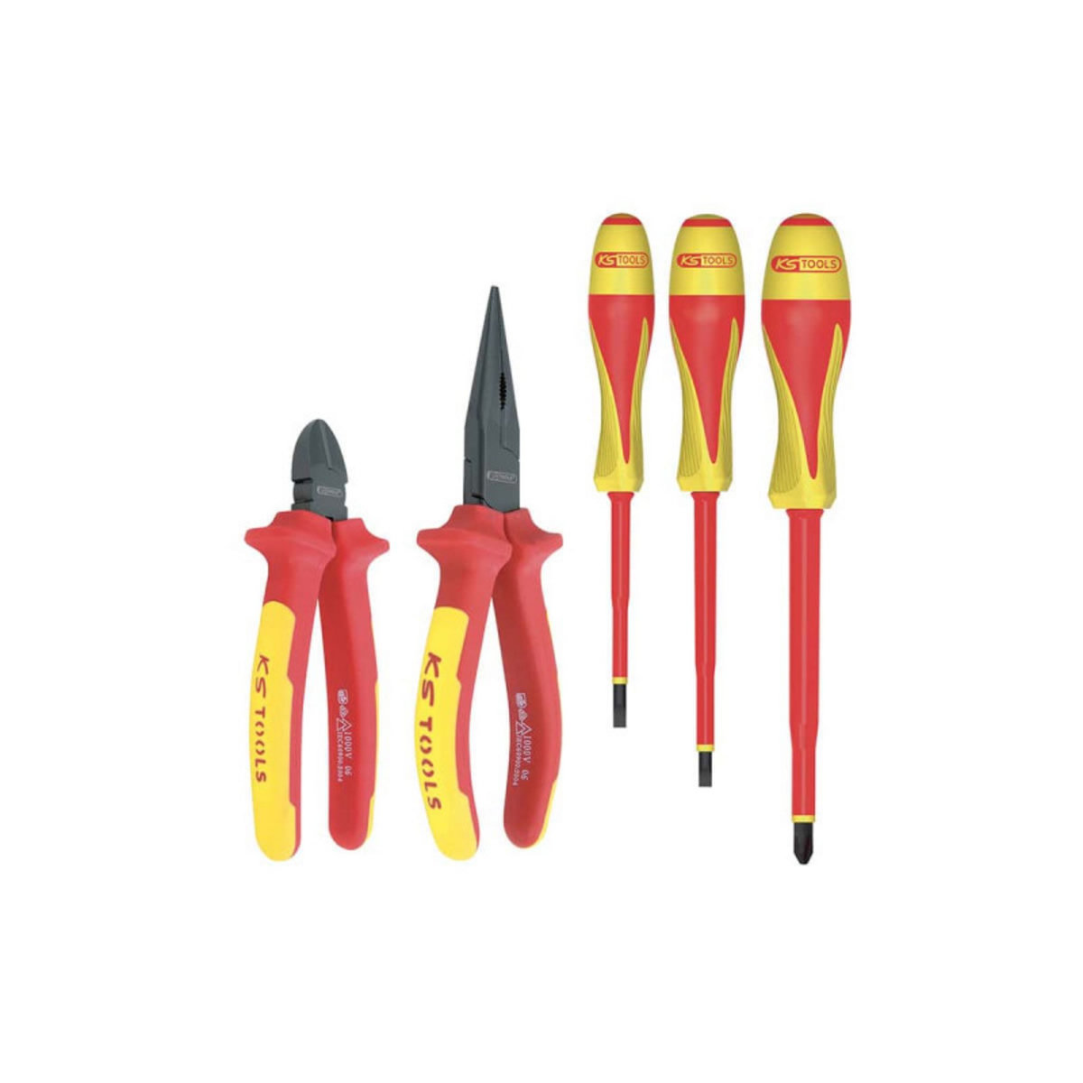 Ks Tools Jeu de pinces et tournevis isolés KS TOOLS Ergotorque Ultimate - 5 pcs - 117.1106