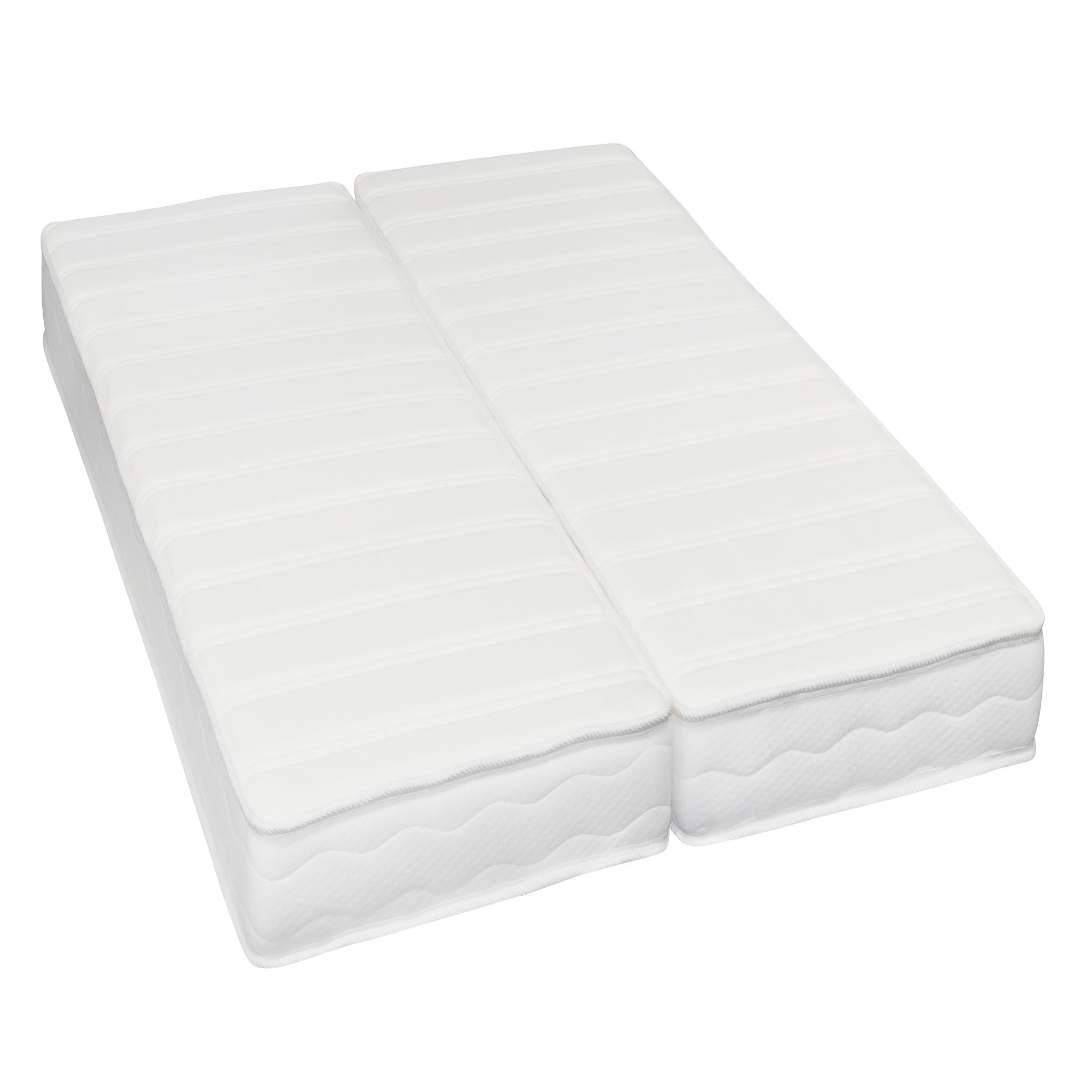 PRESTIGE Collection Ensemble de 2 matelas mousse 90x200 cm MEMORYFLEX pour lit relaxation
