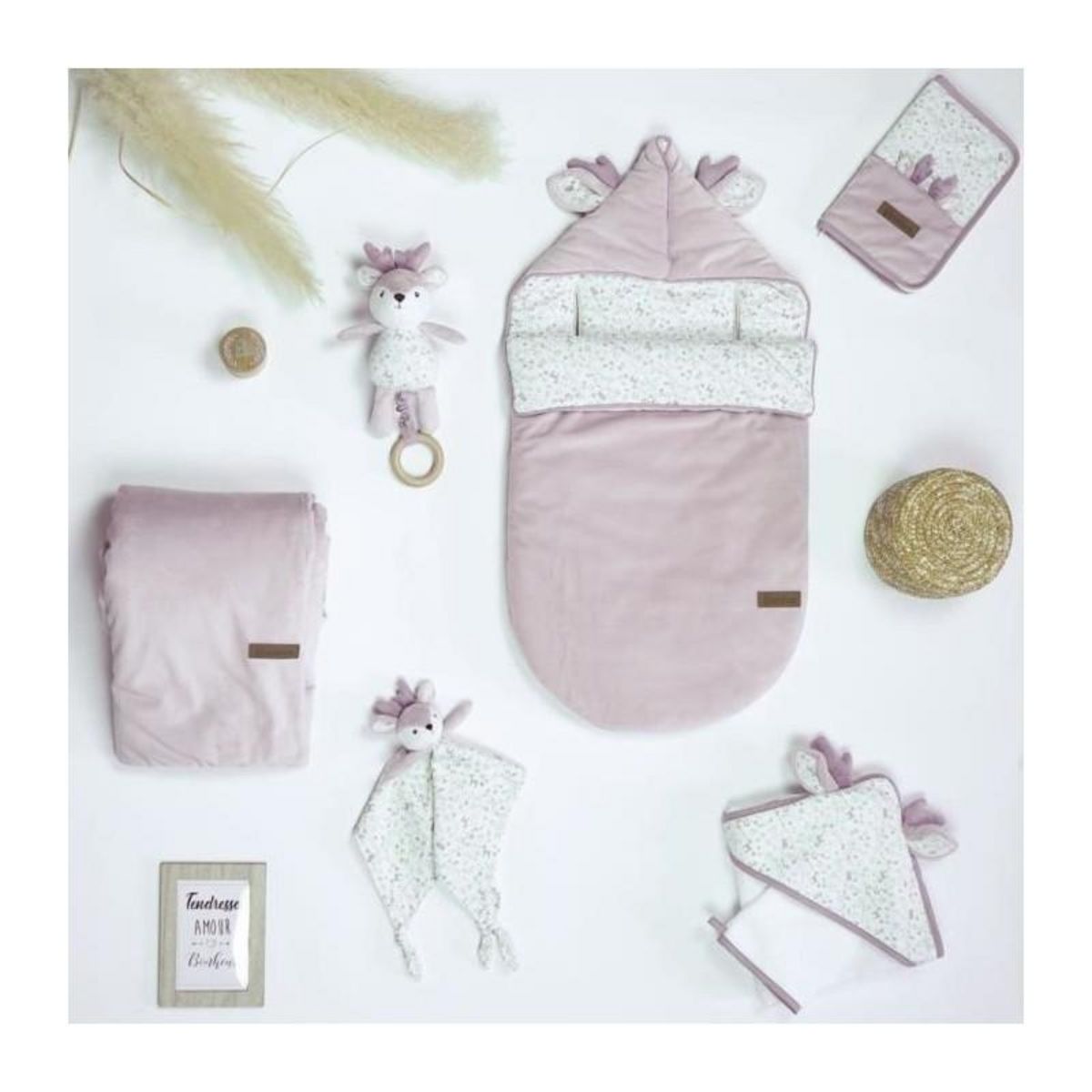 DOMIVA Matelas a langer + Housse avec 1 éponge imperméable - DOMIVA - LILAS