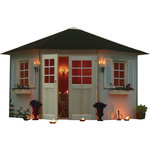 Habitat et Jardin Abri jardin pentagone  Nancy  - 7.88 m² - 4.24 x 3 x 2.82 m - 28 mm