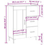 Voir la diapositive 6 : VIDAXL Buffet gris beton 69,5x34x90 cm bois d'ingenierie