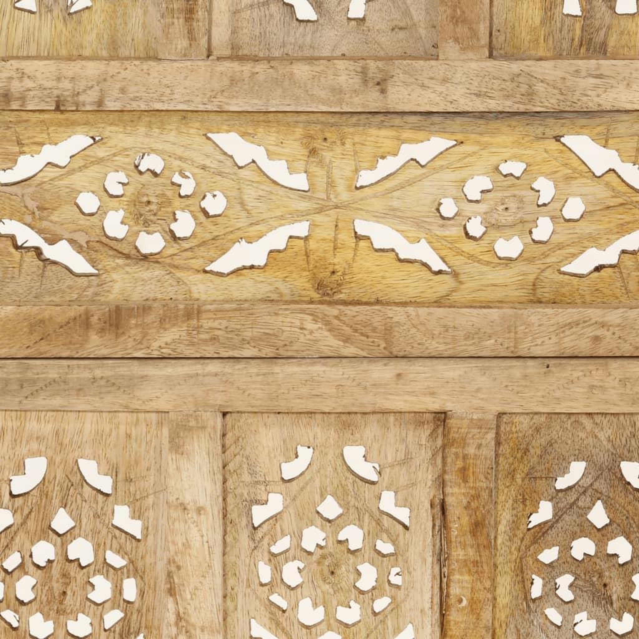 Voir la diapositive 4 : VIDAXL Cloison de separation 4 panneaux 160x165 cm Bois de manguier