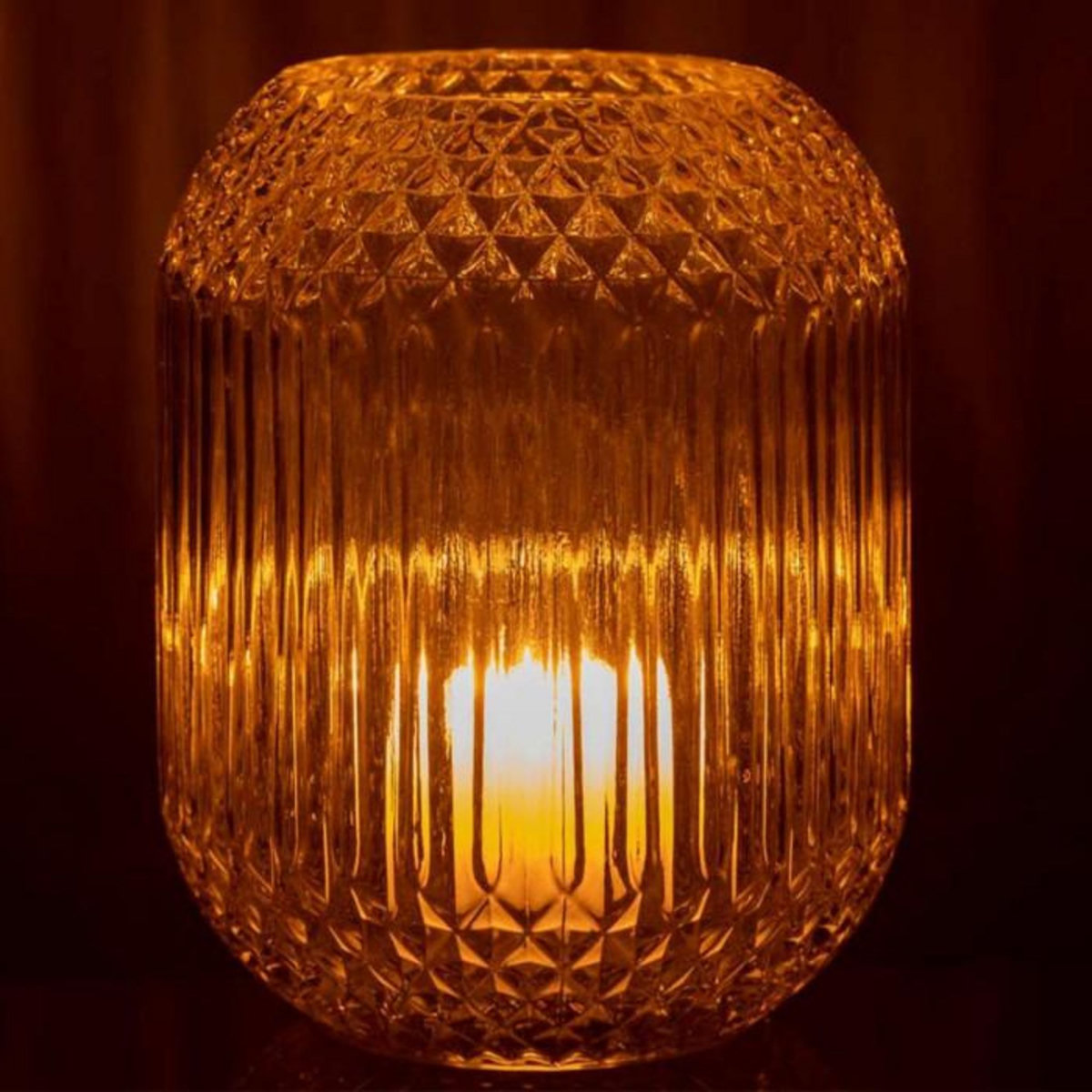 Paris Prix Vase Design en Verre  Droit  19cm Jaune