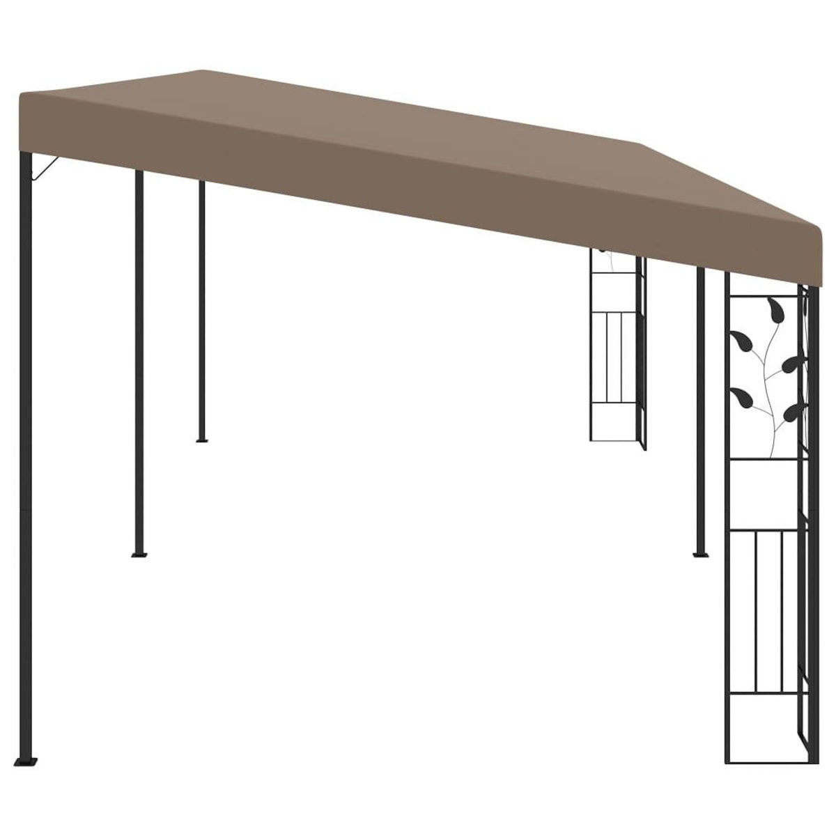 VIDAXL Belvedere mural 6x3x2,5 m Taupe