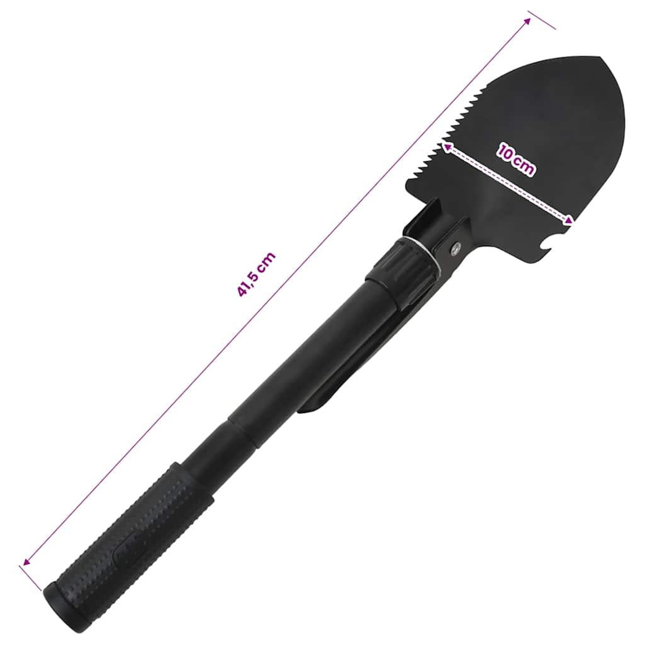 Voir la diapositive 6 : VIDAXL Pelle pliable Acier au carbone Noir