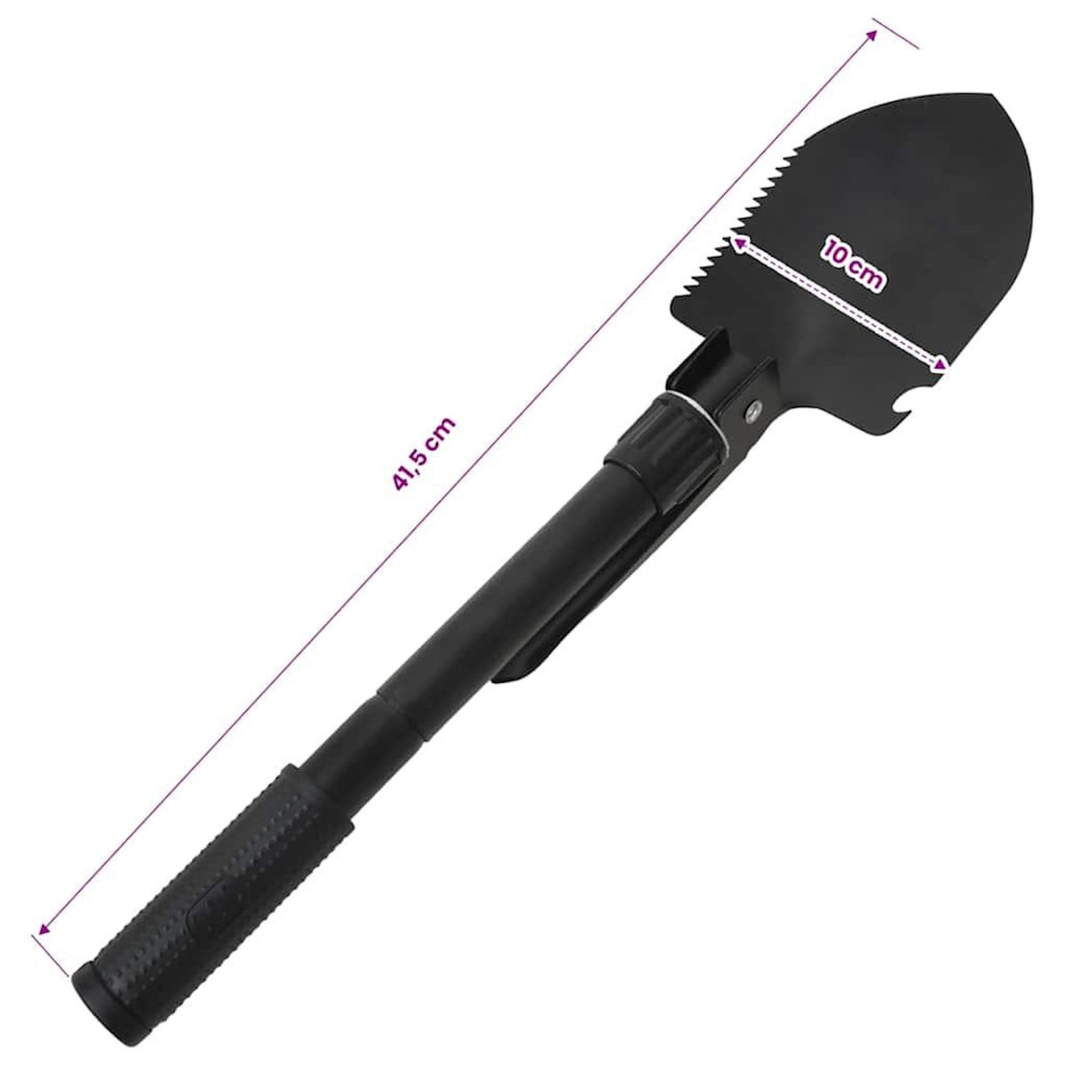 VIDAXL Pelle pliable Acier au carbone Noir