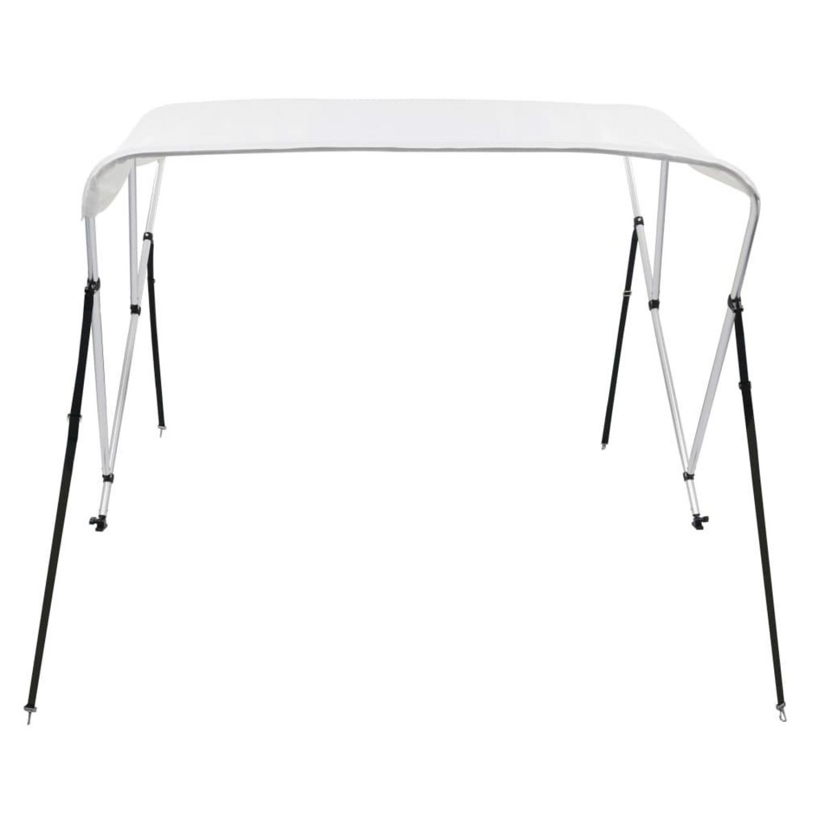 VIDAXL Auvent bimini a 3 arceaux Blanc 183x140x137 cm