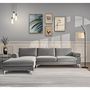 Voir la diapositive 4 : CONCEPT USINE Canapé d'angle gauche 4-5 places en velours gris GALWAY