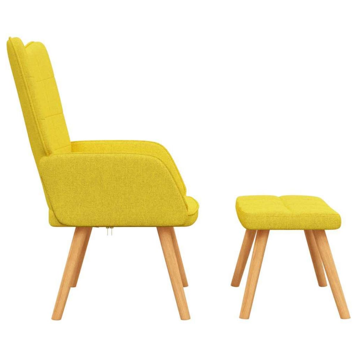 VIDAXL Chaise de relaxation avec tabouret Jaune moutarde Tissu