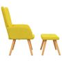 Voir la diapositive 4 : VIDAXL Chaise de relaxation avec tabouret Jaune moutarde Tissu