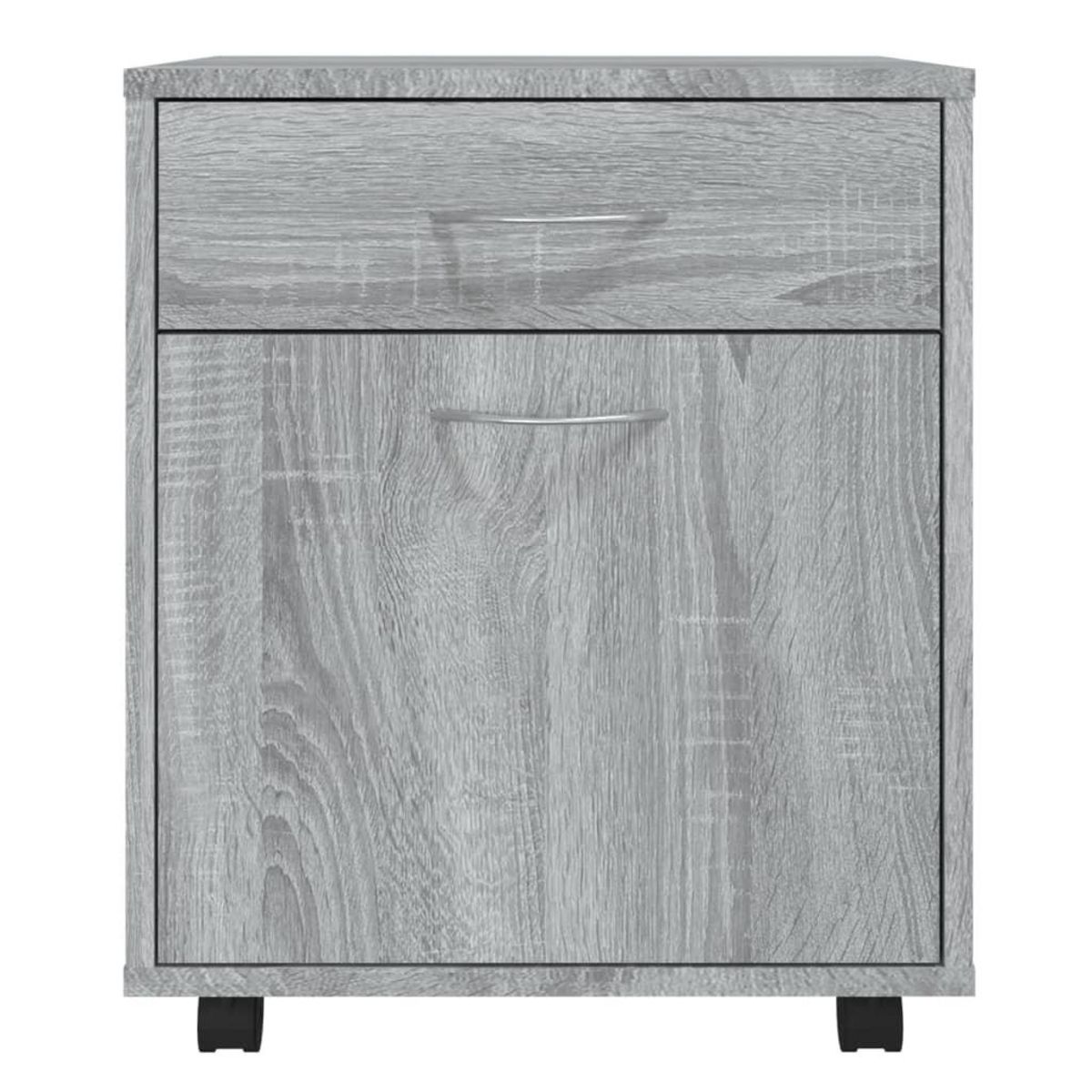 VIDAXL Armoire roulante Sonoma gris 45x38x54 cm Bois d'ingenierie