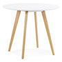 Voir la diapositive 1 : Paris Prix Table de Repas Scandinave  Pacio  90cm Blanc