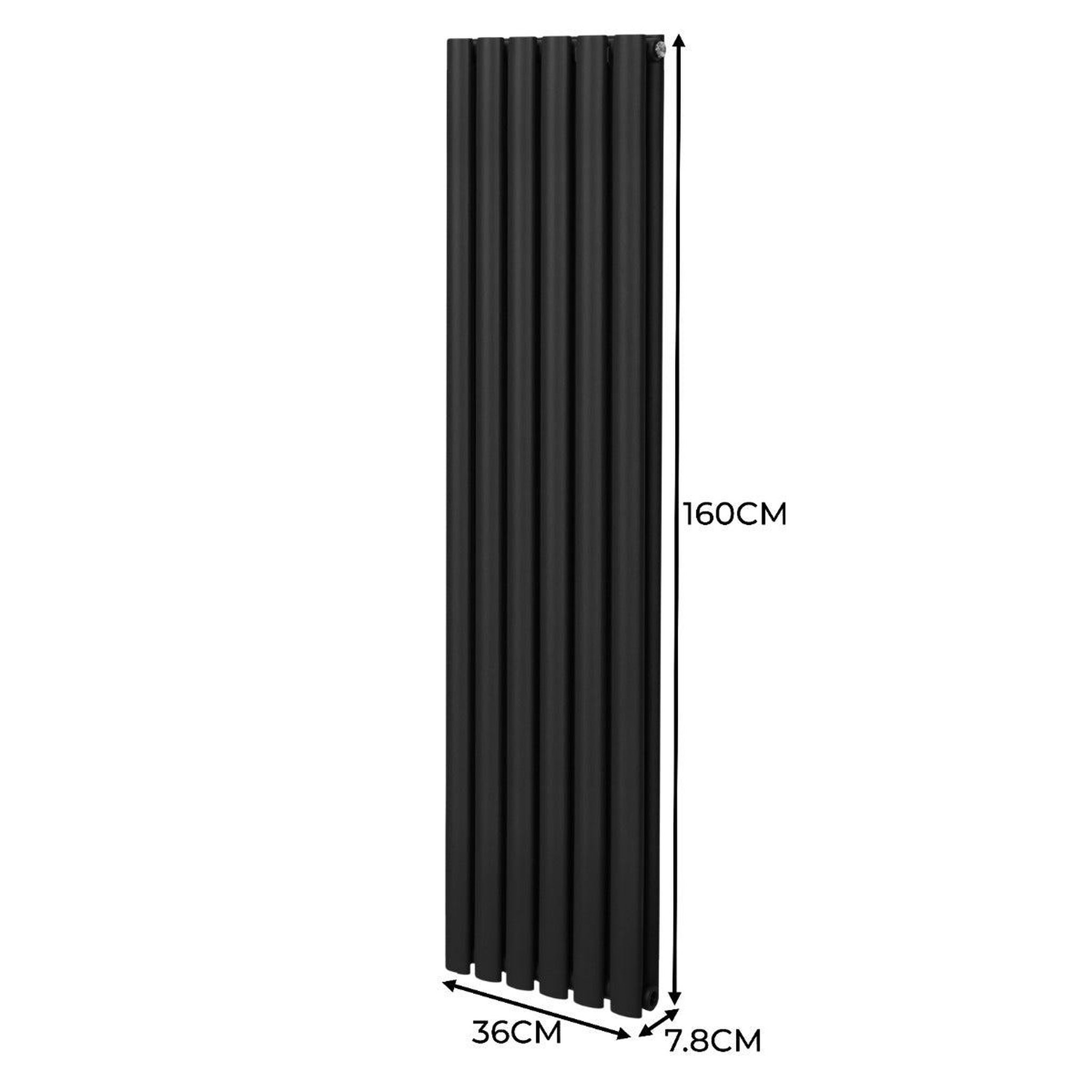 Voir la diapositive 5 : MONSTERSHOP Radiateur à colonnes ovales, 2 panneaux - 1600 x 360 mm