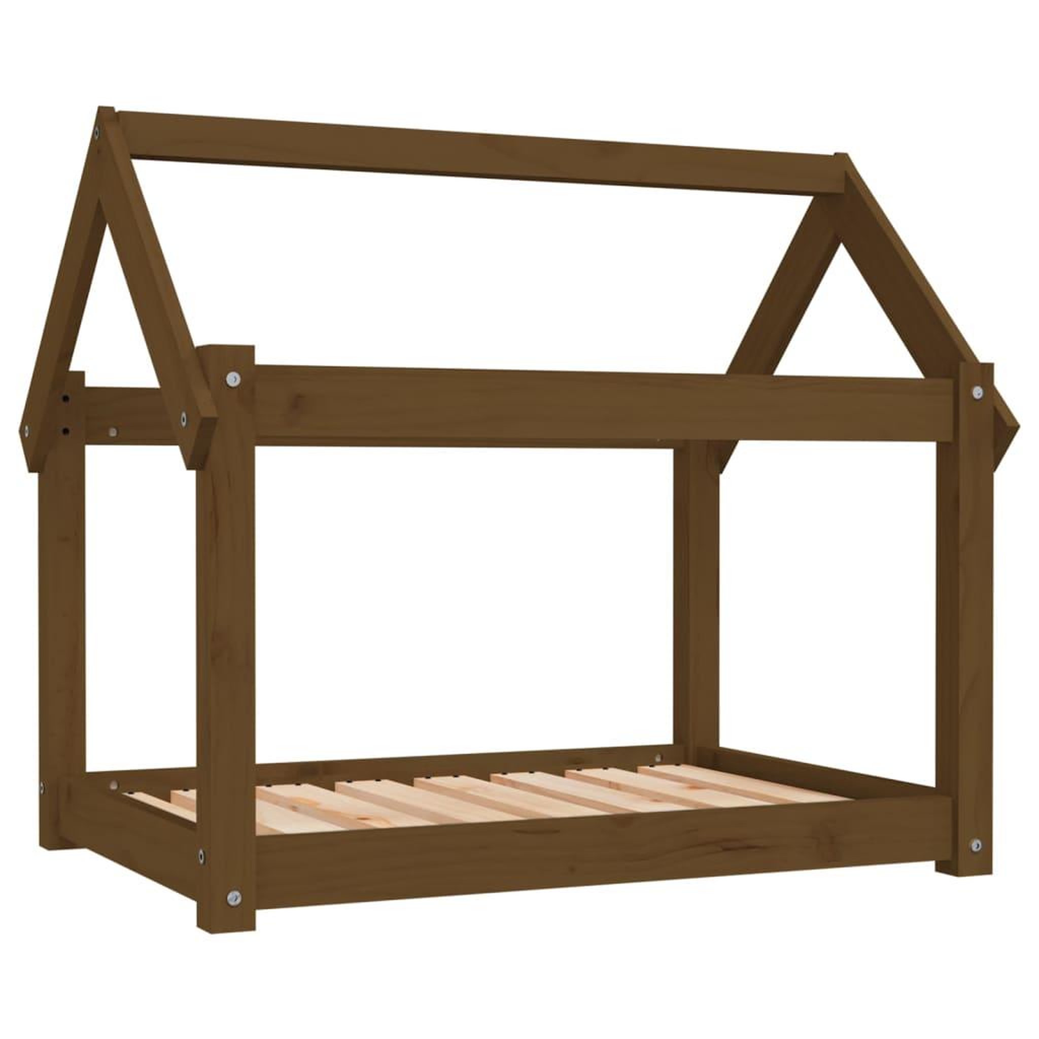 Voir la diapositive 2 : VIDAXL Lit pour chien Marron miel 81x60x70 cm Bois de pin solide
