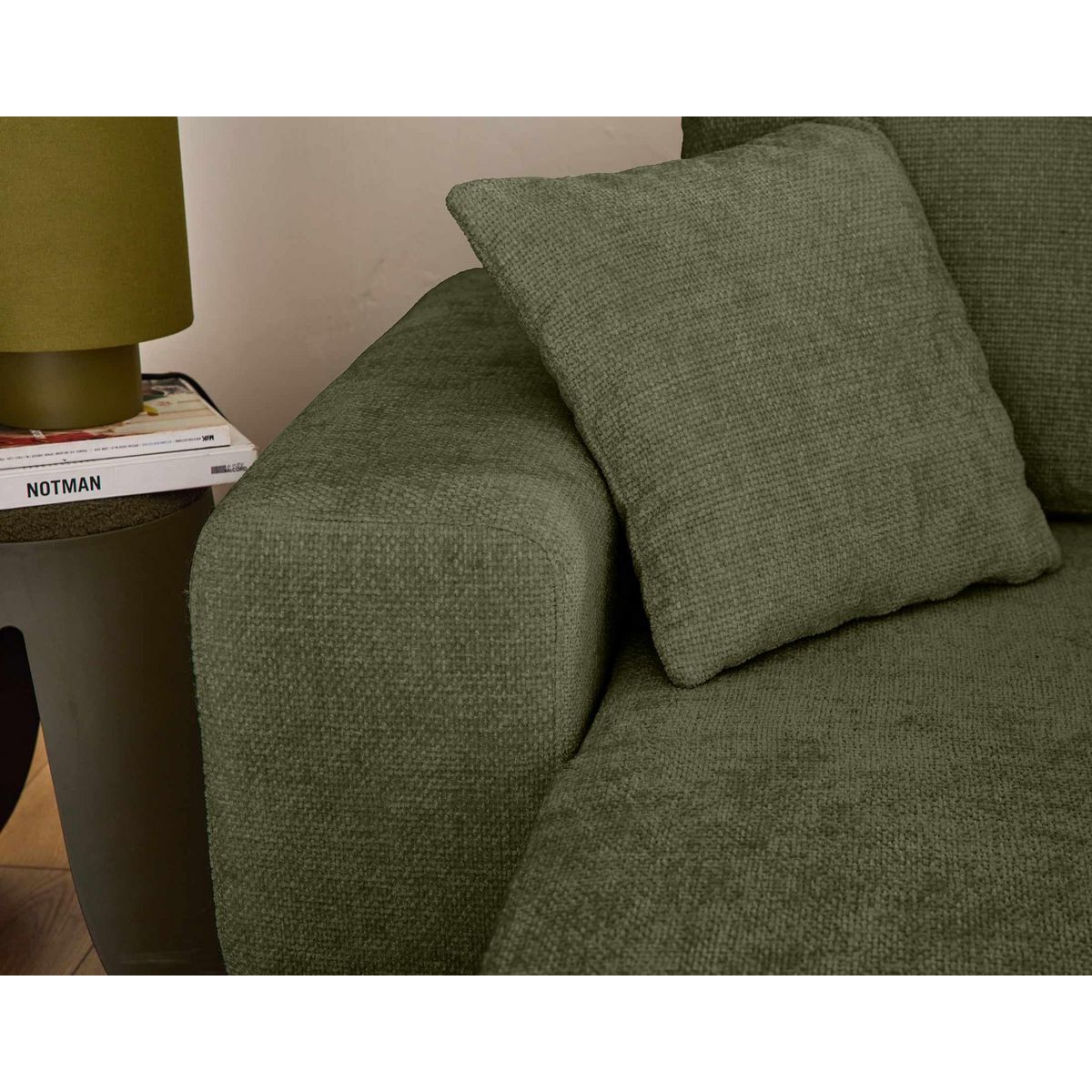 BEST MOBILIER Milan - canapé d'angle réversible 4 places - convertible avec coffre - en velours texturé