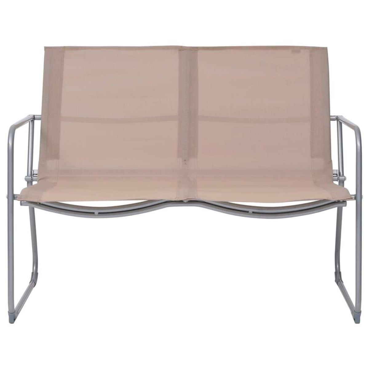 VIDAXL Salon de jardin 4 pcs Tissu et acier Taupe