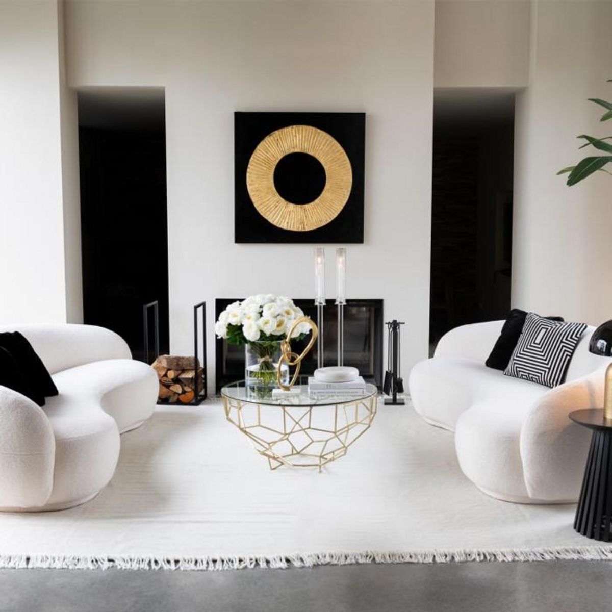 Paris Prix Chandelier Design en Verre  Moira  100cm Transparent