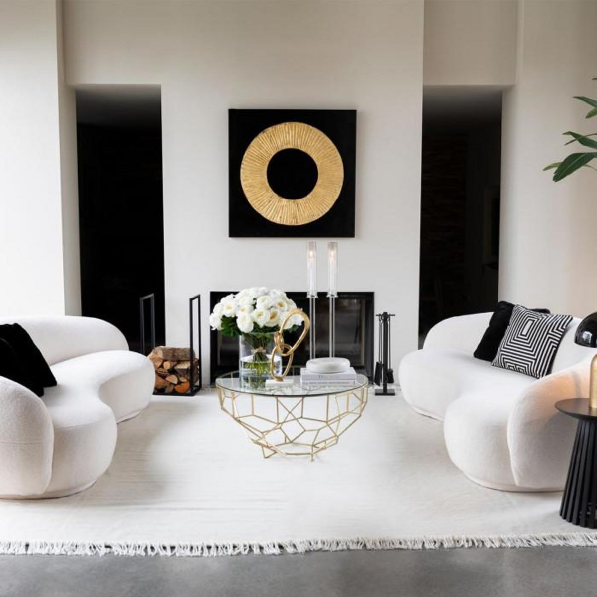 Paris Prix Chandelier Design en Verre  Moira  100cm Transparent