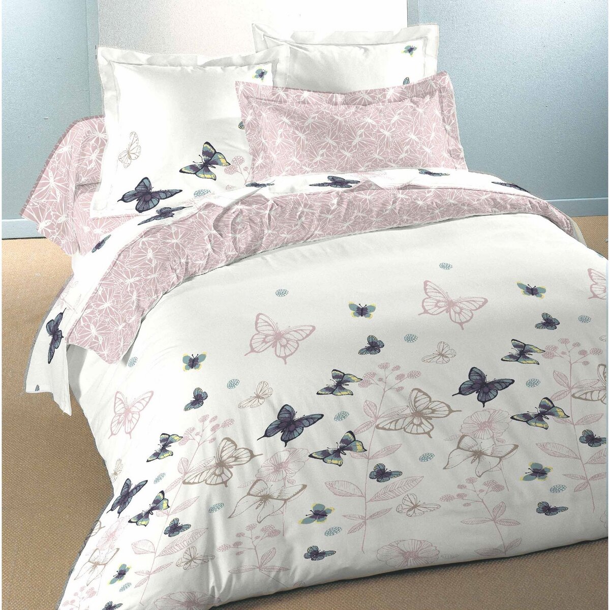 Housse de couette percale FLEURINE