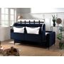 Voir la diapositive 4 : LISA DESIGN Owen - canapé 3 places convertible express couchage quotidien 140 cm matelas 12 cm en velours