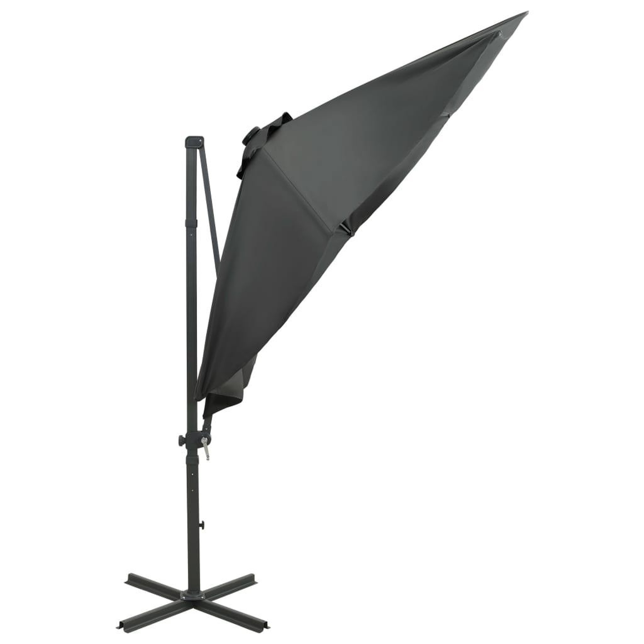 Voir la diapositive 4 : VIDAXL Parasol de jardin en porte-a-faux avec mat et lumieres LED