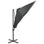 Voir la diapositive 4 : VIDAXL Parasol de jardin en porte-a-faux avec mat et lumieres LED