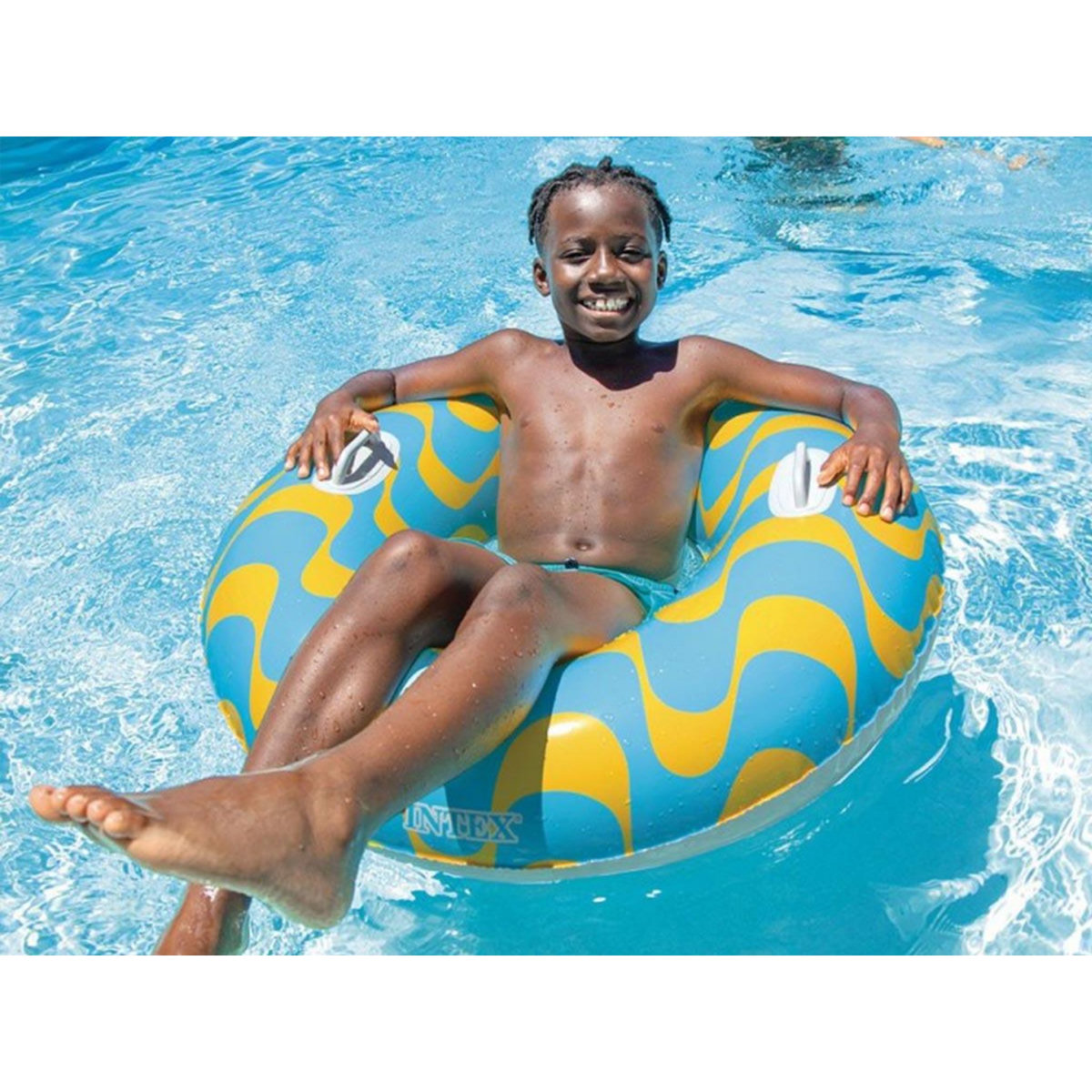 INTEX Bouée gonflable tube 70's Bleu - Intex