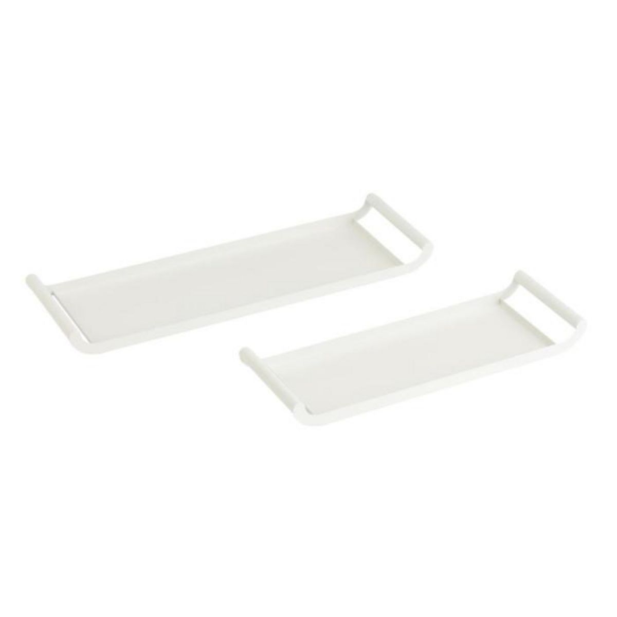 Paris Prix Lot de 2 Plateaux en Métal  Weldon  50cm Blanc