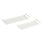 Paris Prix Lot de 2 Plateaux en Métal  Weldon  50cm Blanc