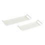 Voir la diapositive 1 : Paris Prix Lot de 2 Plateaux en Métal  Weldon  50cm Blanc