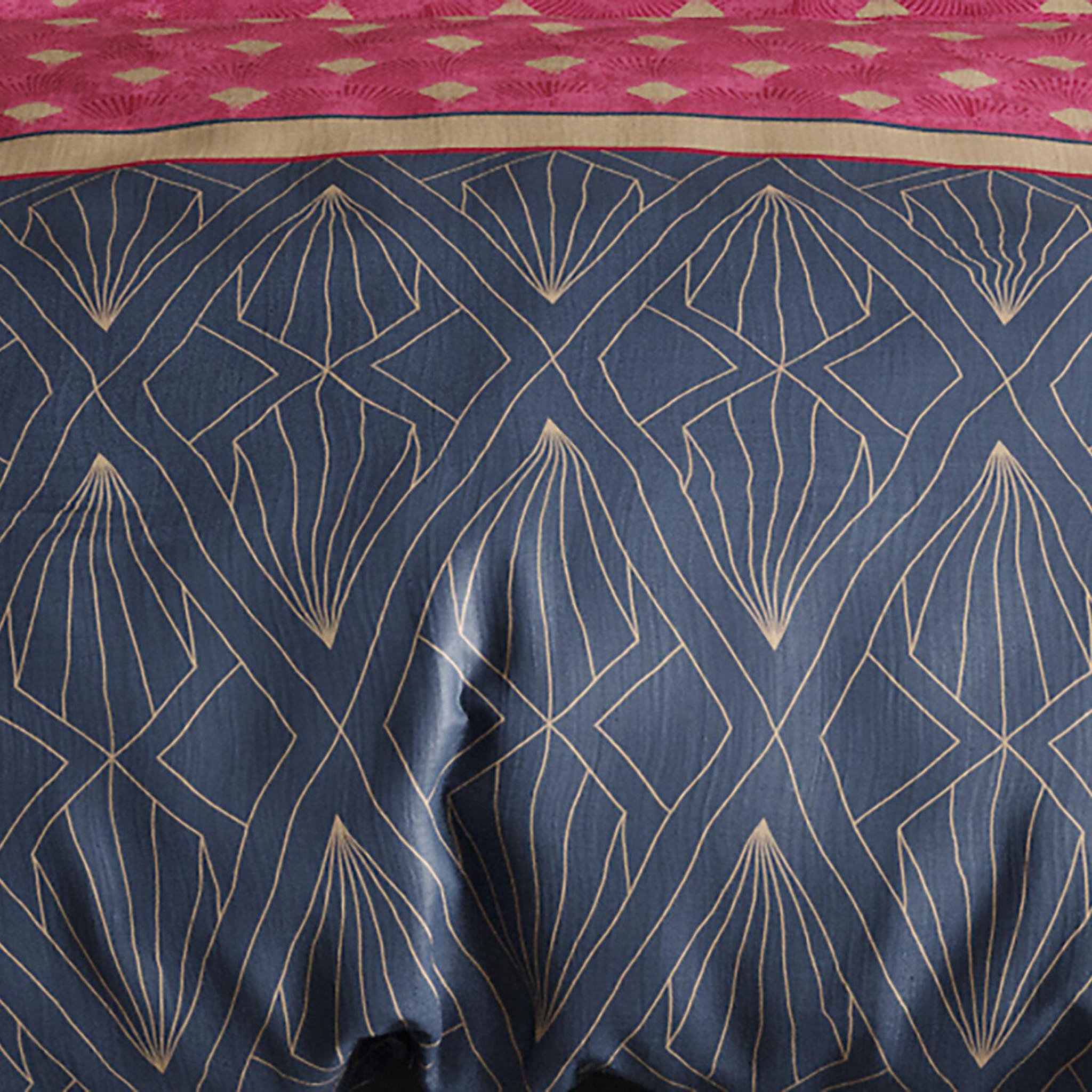 Voir la diapositive 4 : ATELIER DU COTON Parure housse de couette 100%coton 57fils lily