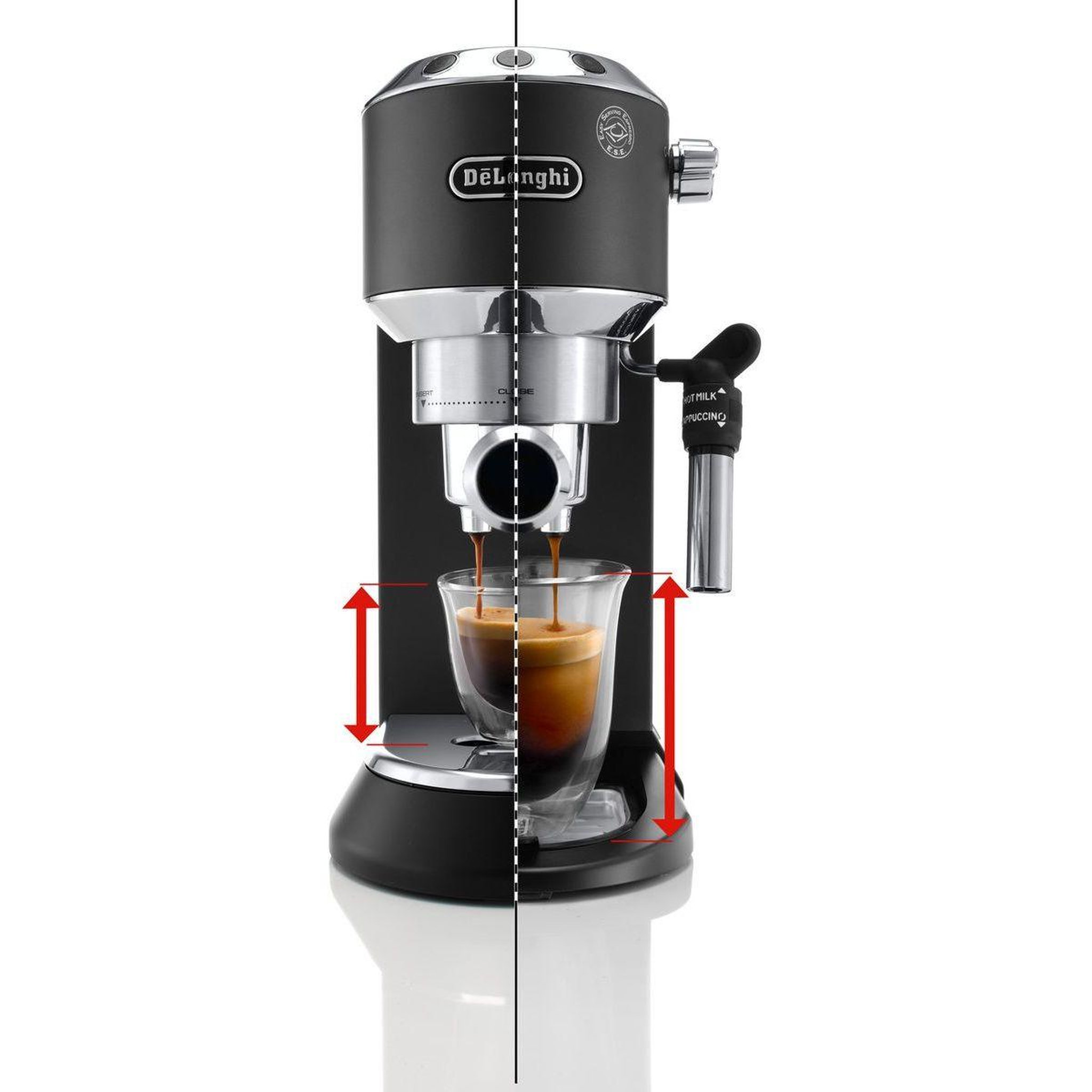 Voir la diapositive 2 : DELONGHI Machine à expresso ec695.bk dedica noire