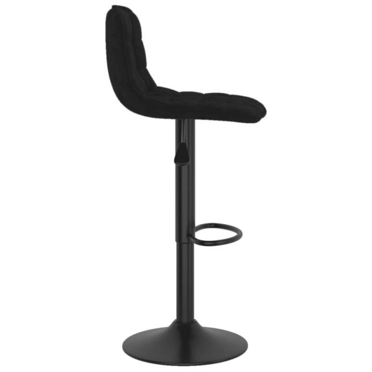 VIDAXL Tabourets de bar lot de 2 noir velours