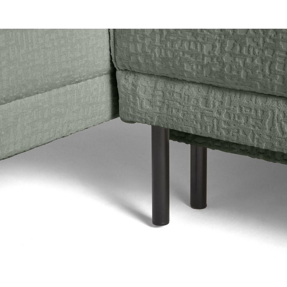 LISA DESIGN Charlie - canapé panoramique en u 7 places - convertible avec coffre - en tissu velours relief