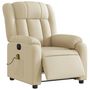 Voir la diapositive 3 : VIDAXL Fauteuil inclinable de massage electrique creme tissu