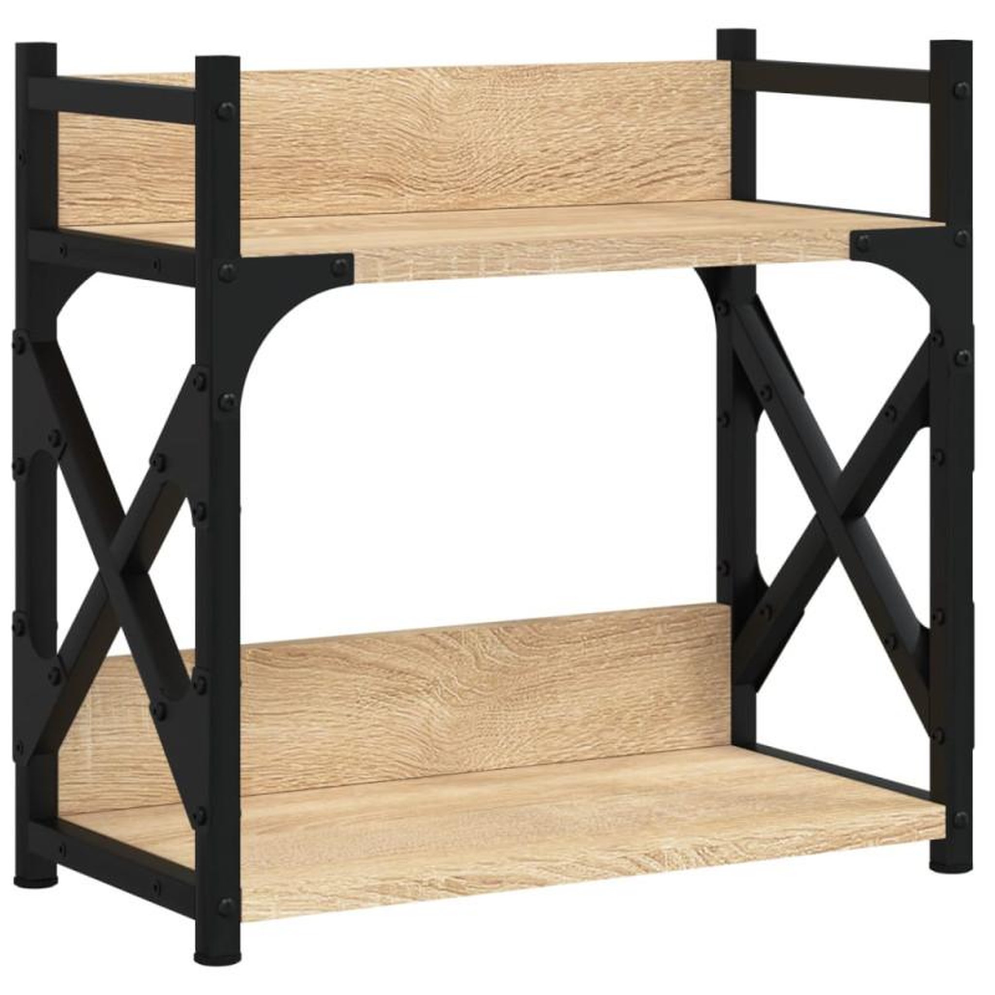 Voir la diapositive 2 : VIDAXL Support d imprimante à 2 niveaux chêne sonoma 40x20x40 cm