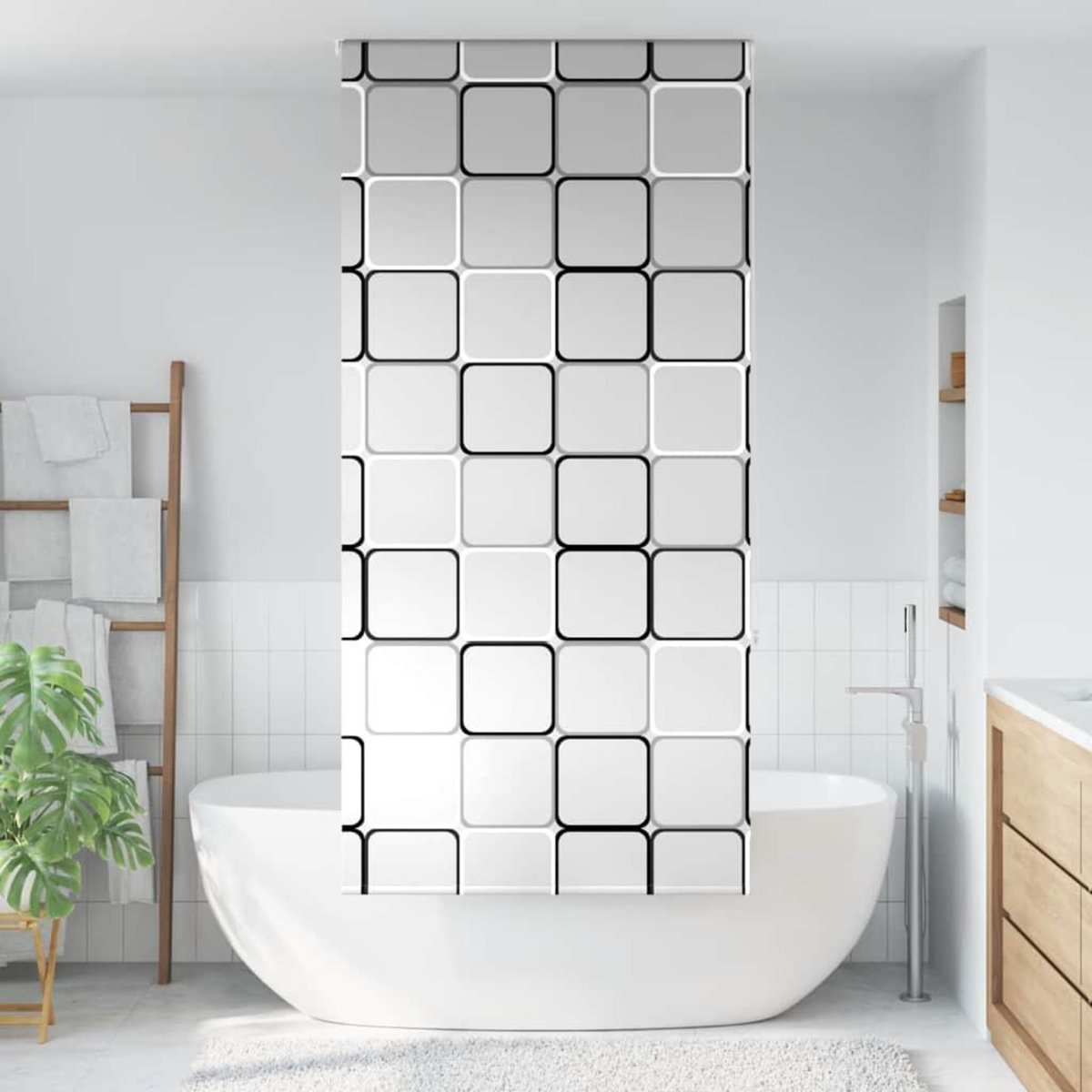 VIDAXL Store enrouleur de douche 100x240 cm largeur du tissu 96 cm