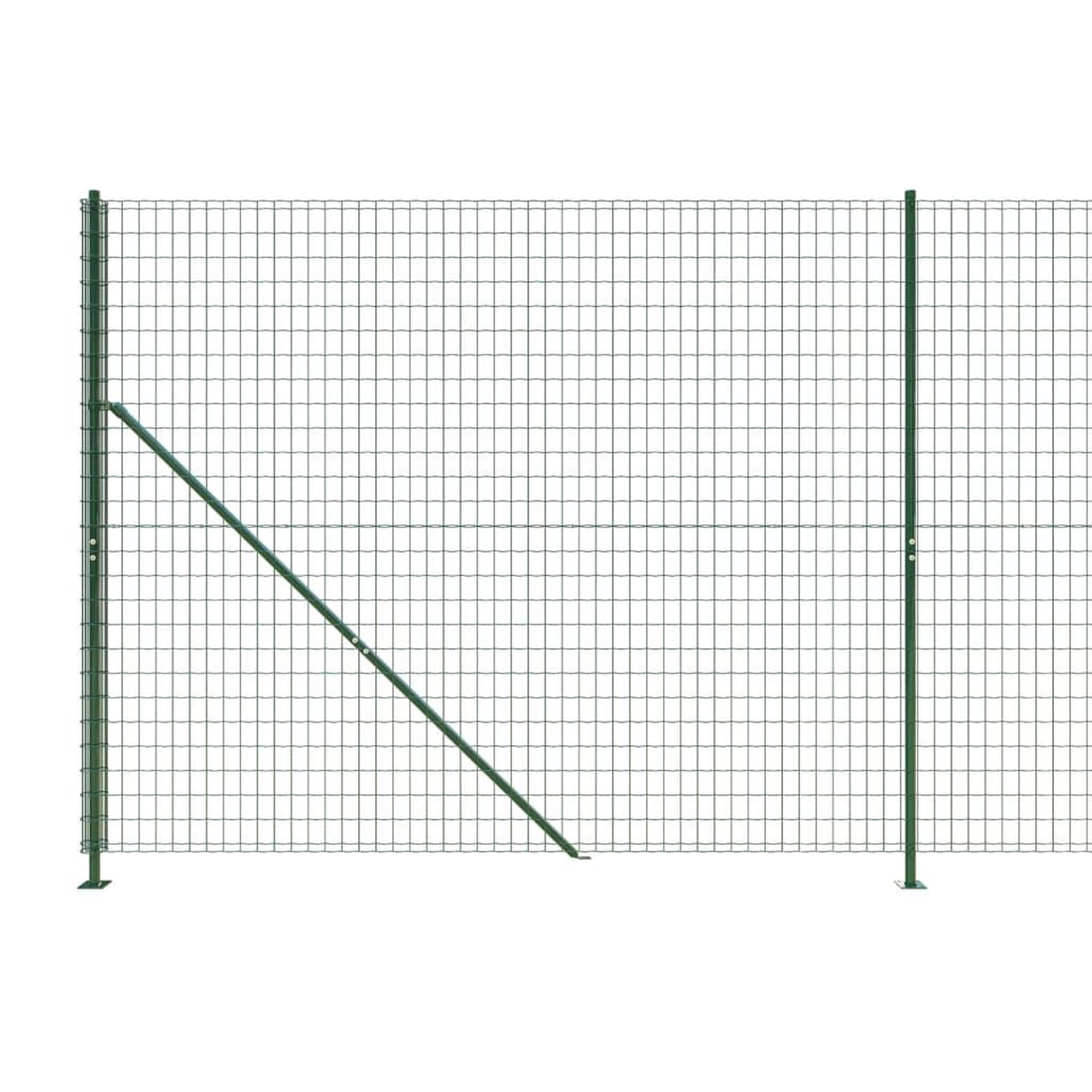 Voir la diapositive 4 : VIDAXL Cloture en treillis metallique avec bride vert 2,2x25 m