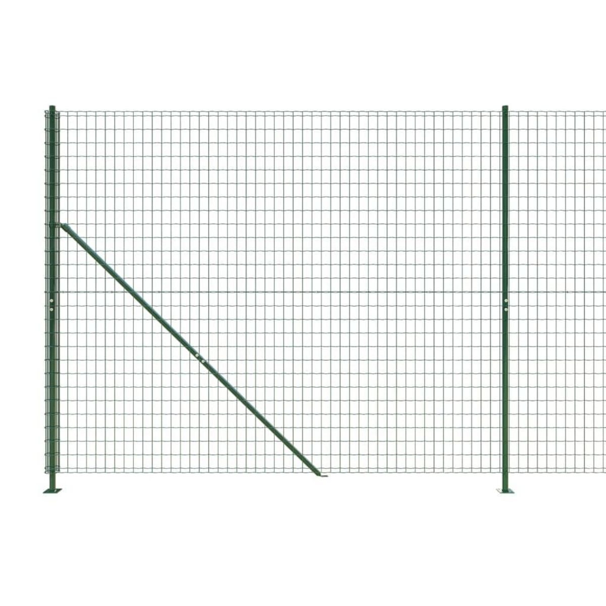VIDAXL Cloture en treillis metallique avec bride vert 2,2x25 m