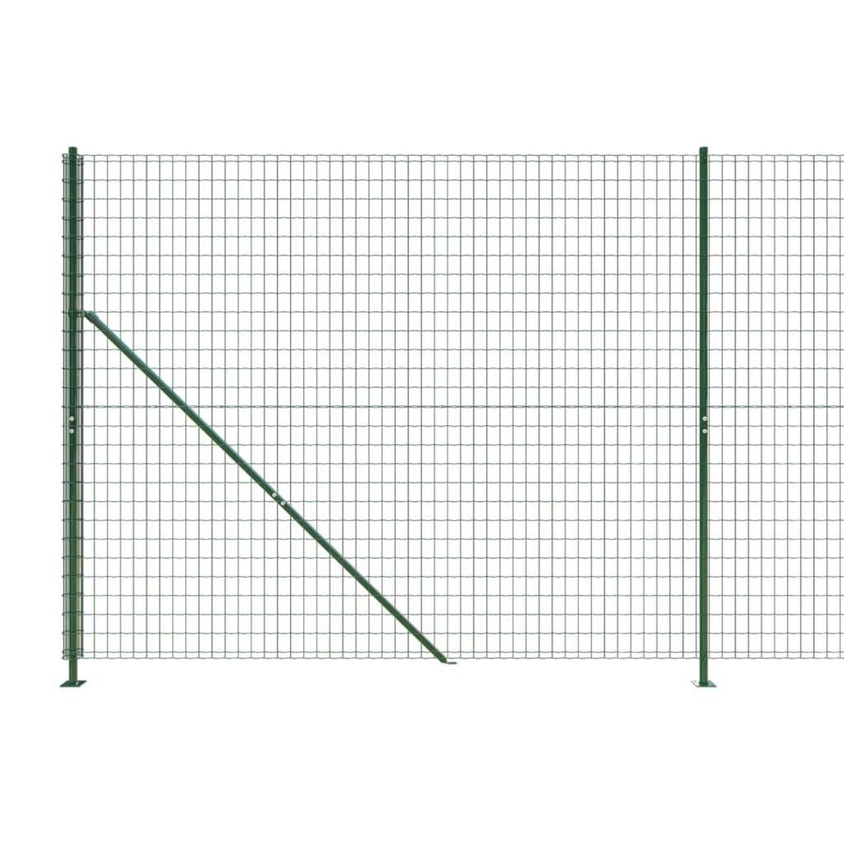 VIDAXL Cloture en treillis metallique avec bride vert 2,2x25 m