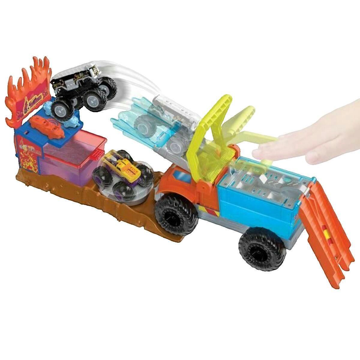 MATTEL Petit véhicule Mattel Hot Wheels Monster Trucks Arena Smashers Color Shifters 5 Alarm