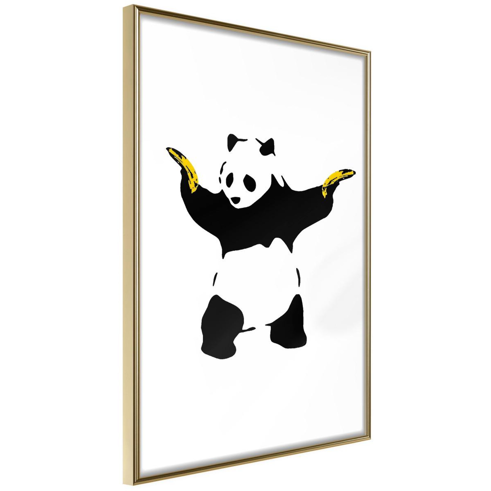 Voir la diapositive 1 : Paris Prix Affiche Murale Encadrée  Banksy Panda With Guns