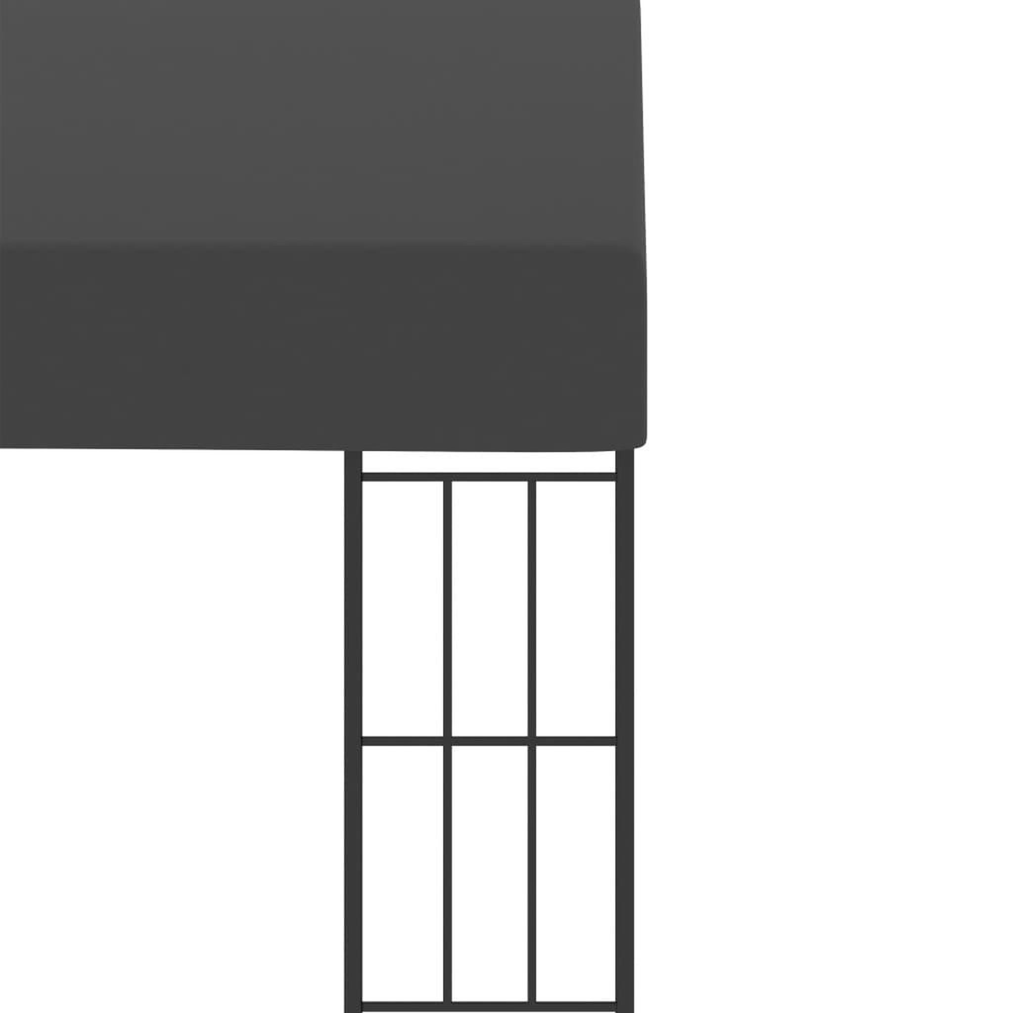 Voir la diapositive 5 : VIDAXL Belvedere mural 3x3 m Anthracite Tissu