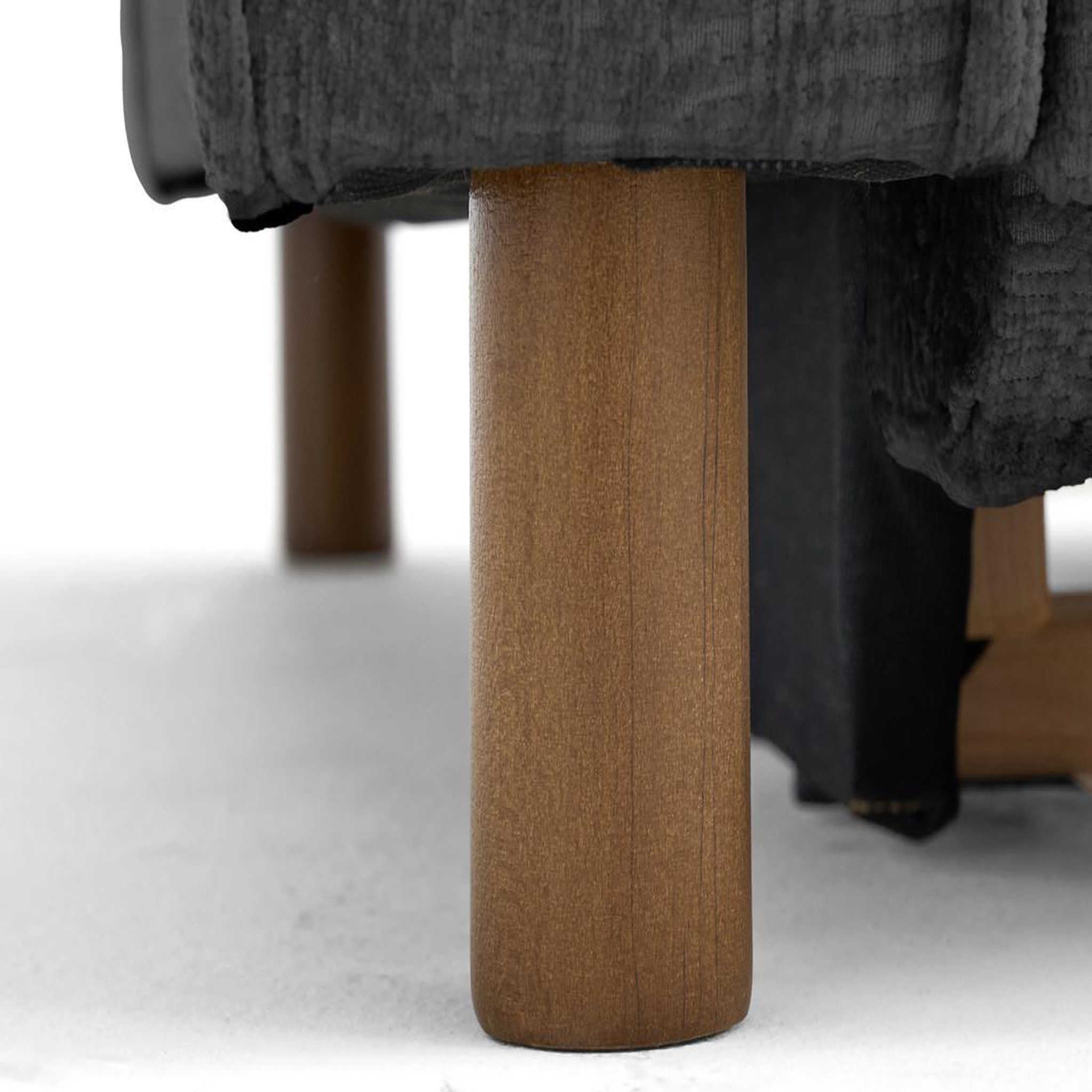 Voir la diapositive 3 : LISA DESIGN Jake - canapé d'angle droit 5 places convertible en tissu velours relief