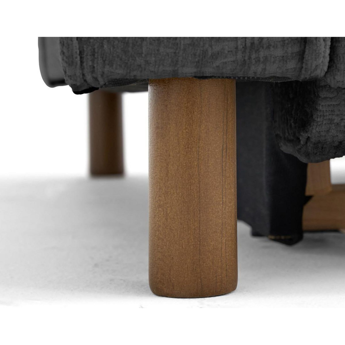 LISA DESIGN Jake - canapé d'angle droit 5 places convertible en tissu velours relief